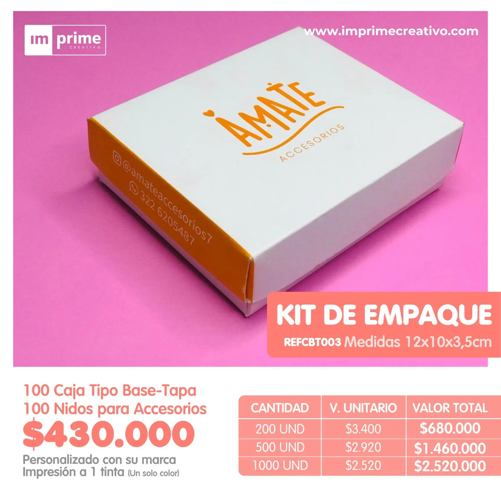 Caja Tipo Base Tapa  12x10x3,5cm + Nidos de accesorios
