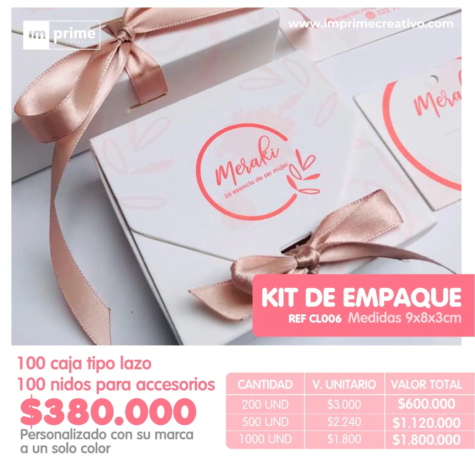 Cajas lazo  9x8x3cm + Nidos de accesorios